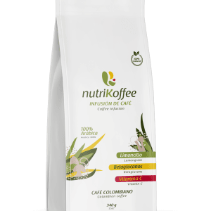 ⁠Infusión de café verde con limoncillo, betaglucanos y vitamina C. Bolsa x 340 g.