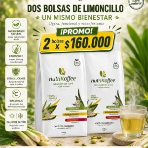 Promoción 2 bolsas: ⁠Infusión Limoncillo, Betaglucanos y Vitamina C x 340 g.